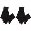 Generic Guanti termici senza dita, unisex, elasticizzati, senza dita, per bambini dai 4 agli 8 anni circa., Nero - 2 PAIA, Taglia unica