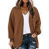 Chicrise Cardigan Donna Lungo Autunno Maglioncino Leggero Aperto Spolverino Casual Morbido