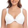 CASOLACE Donna Taglie Forti con Ferretto Pizzo Apertura Davanti Reggiseno