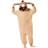 Focupaja Unisex Pigiama di Capra Adulto Onesie Tute Cosplay Animali Halloween Costume da Festa Accogliente Pigiama di Peluche