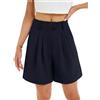 Enjyam Pantaloncini Classici Donna Pantaloncini Eleganti da Abito Estate
