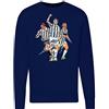 Generico Felpa Calcio Campioni Bianconeri Leggende bianconere Pallone d'oro Pinturicchio Stron9er Fino alla fine Tifosi Ultras Curva Stadium (Blu, XXL)