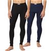 Timone Calzamaglia Uomo Lunga TI30-127 ((2 Pack) Nero/Blu Marino, L)