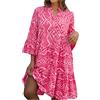 Generico Vestito Donna Estivo Prendisole Cotone Abito Corto Jeans Sangallo Elegante Vestiti Estivi Fiori Abitino Lungo Casual Abiti Abitini Eleganti Etnico Primaverile Taglie Forti Casa Curvy Rosa S