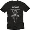 MAKAYA Maglietta Uomo - Cafe Racer R100 - T-Shirt Moto Regalo Motociclista Nero Taglia M