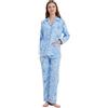 Amaxer Set Pigiama Caldo da Donna in Flanella 100% Cotone Set Pigiama Autunno e Inverno