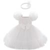 Lito Angels Children's Apparel Lito Angels Abito da Cerimonia Principessa per Neonata, Bianco, 12 Mesi 80