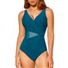 SHEKINI Costume da bagno intero da donna, sexy, con scollo a V, in rete arricciata, stile monokinis