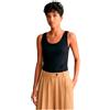 GANT SLIM RIBBED TANK TOP, Canottiera da donna Donna, Nero ( BLACK ), M