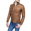 Evoga Giubbotto giacca uomo casual nero slim fit in ecopelle giubbino bomber moto (XXL, Cammello)