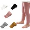 Juebm 3/5Packs Collant per neonata a maglia a cavo leggings senza piedi calze in cotone solido per neonato 0-4T