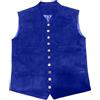 Gefomuofe Gilet da Uomo Senza Maniche in Cotone con Scollo a V, Gilet Classico Monocromatico, Gilet in Corduroy, Gilet Business, Giacca Casual Senza Maniche e Stretta, 01 blu., XL