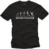 MAKAYA Maglietta Football - T-Shirt Bambino Evoluzione Soccer Uomo Nera S