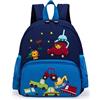 willikiva Zoo carino zaino 3d per bambini zaino per ragazzi e ragazze zaino per bambini impermeabile prescolare, Macchina blu., Taglia unica