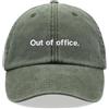 Cap Base Out of office. Cappello da baseball vintage lavato unisex cappello papà basso profilo regolabile