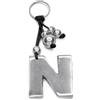 Vestopazzo portachiavi lettera.Nickel tested,lavorazione artigianale fatto a mano in alluminio 100% riciclato.Unisex (N)