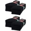 sockenkauf24 10 | 20 | 30 Paia di Calze Sportive Uomo Donna Calze da Tennis Calze da Lavoro Cotone 10100 (47-50 20 Paia Nero)