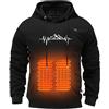Generisch Heated Hoodies - Felpa riscaldata da uomo, con cappuccio, calda fodera in pile, felpa riscaldata, con cappuccio e cappuccio