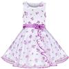 Sunny Fashion Vestito Bambina 3 Livelli Rosa Fiore Onda Pageant Nozze Bambini Capi di Abbigliamento 4-12 Anni