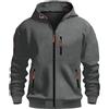MEDUOLA Uomo con Cappuccio Zip Cardigan Giacca Sportiva Jogging Felpa con Cappuccio Ragazzi e Uomini Felpa con Zip Tasca Multifunzionale Cardigan con Cappuccio