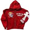Suncadmious Uomini e Donne Y2k Oversize Anni 2000 Zip-up Stampato Felpa con Cappuccio Lettera Stampa Rapper Felpa con Cappuccio Giacca Streetwear