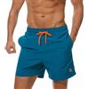 JustSun Costume Uomo Mare Costumi da Bagno Uomo Corto Piscina Pantaloncini Short Surf Uomo Mare Asciugatura Rapida Blu Pavone S