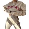 SHEKINI Tuta Donna Due Pezzi Manica Lunga Girocollo Sportive Completa Set Outfit Felpa Jogger Tuta Set Pantaloni Casual Pigiama Casa Tempo Libero Yoga Sportswear