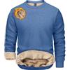 TACVASEN Uomo Felpe Foderate Camicie Sportive a Maniche Lunghe Maglioni Caldi Invernali, Grigio-Blu, XL