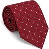 Remo Sartori - Cravatta Lunga Extra Lunga XL in Seta Fantasia Geometrica, Lunghezza da 155 cm a 175 cm, Made In Italy, Uomo (Rosso, Lunghezza 155 cm)