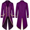 Generico Cappotto da Uomo Gotico Steampunk, Giacca Vintage Medievale vittoriana Uniforme Lungo Smoking, Rinascimentale, Pirata, Vampiro, Feste, Cosplay, Costumi per Adulti e Uomini,Pratico