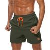 ZOXOZ Costume Uomo Mare Pantaloncini Costumi da Bagno Uomo Corto Surf Short Pantaloncino Uomo Piscina Impermeabile Pantaloncini Asciugatura Rapida Verde Militare Scuro S