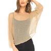 SHU-SHI - Camicetta Trasparente - Effetto a Maglia - Donna