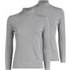 Liabel Lupetto Donna Manica Lunga Caldo Cotone (2 Pezzi), Dolcevita Collo Alto vestibilità Perfetta, Calore e Comfort, Soffice al Tatto (Grigio Melange, L)