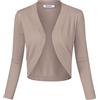 KOJOOIN Donna Bolero Chiffon Cardigan Festivo Cardigan Leggero Giacca Bolero con Vestito Khaki S