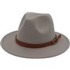 Faringoto Fedora - Cappello da donna in feltro di lana vintage da chiesa unisex a tesa larga