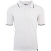 Cashmere Zone T-Shirt Polo Uomo Manica Corta Cotone Piquet Maglietta Sportiva Elegante (S, Bianco)