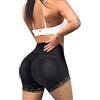 Gotoly Dona Mutande Imbottite Boxer Push Up Glutei Intimo Snellente Guaina Contenitive Pantaloncini Shapewear Dimagranti Body Shaper Underwear (Nero, L)