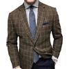 MANYMANY Blazer Scozzese Casual da Uomo Cappotto da Abito Slim Fit con Bottoni a Quadri Moda Uomo