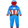 Marvel Pigiami Interi a Maniche Lunghe per Ragazzi Captain America Blu 10-11 Anni