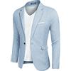 COOFANDY Casual Moderno/Adattabile Uomo (Pacco da 1) | Giacca con un bottone, blazer di lino, blazer scozzese, spalline
