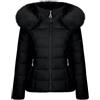 Suncadmious Parka Invernale da Donna con Cappuccio Foderato con Cerniera Impermeabile Spesso con Cappuccio alla Moda Antivento e Anti-Neve Caldo Piumino (Nero,3XL)