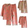 Generic Pigiama giapponese da donna in cotone cinese pigiama a due pezzi Set di biancheria da notte per la casa Kimono Yukata Pigiama carino animale stampato indumenti da notte girocollo Loungewear comodo