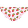 Saint Barth MC2 Costume Slip da Bambina a Quadretti Rosa con Stampa Fragole e Fiocco sul Dietro (IT, età, 2 Anni, Regular, Bambina, Rosa)