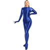 SOFSOT Bodysuit Completo Lucido da Donna Costume da Bagno a Pezzo Unico Con Cerniera Posteriore Lucido
