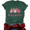 tiorhooe Maglietta natalizia da donna Merry Christmas T Shirt Xmas Tree Shirts