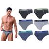 Navigare 6 Slip Uomo Elasticizzati Disponibili in Varie Fantasie Elastico Esterno Firmato (IT, Testo, XXL, Regular, Regular, 1541z)