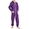 Basisstoff 36Q2 Yuppie Kinder Jumpsuit Jungen Mädchen Overall Lila Gr. 146-152