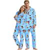 Generico Pigiama Personalizzato Uomo Donna Set con Foto in Seta 2 Pezzi con Top Aperto Davanti e Pantaloni Pigiami Abbinati Coppia Fidanzati Divertente per Casa San Valentino Natale,Festa della Mamma papà