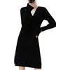 Disimlarl Elegante 100% lana merino scollo a V casual maglione abito da donna