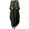 Cocila Abiti Donna Senza Maniche Estivi Vestito con Volant Donna Abiti Lunghi Estivi Floreali Vestito Donna Manica Corta Vestito Donna Elegante Multicolor Abiti da Cerimonia Donna Estivi (Black, XL)